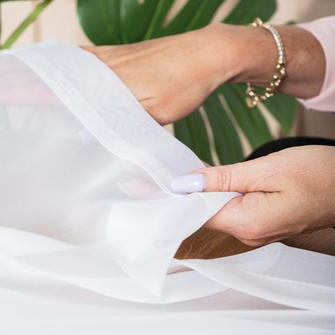 WOAL Firana gotowa na taśmie, 230x140cm, kolor biały FG0001/FGT/001/140230/1