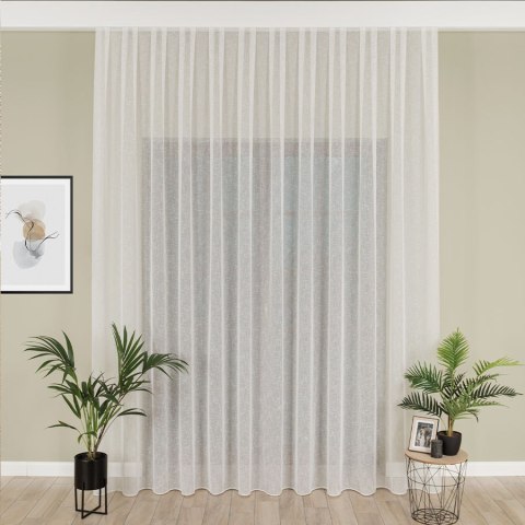 Firanka z ołowianką, wys. 305cm, kolor 012 kremowy 017756/OLO/012/000305/1