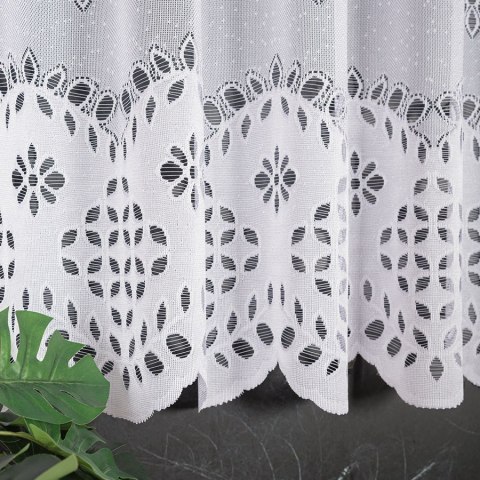 Firanka żakardowa, pasowa, wys. 110cm, kolor biały 018999/000/001/000110/1