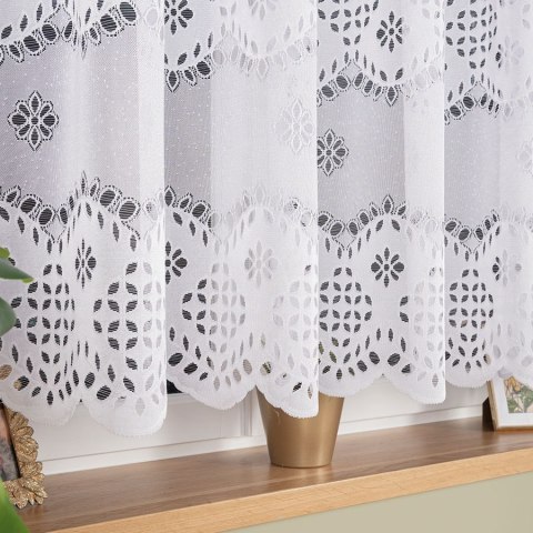 Firanka żakardowa, pasowa, wys. 150cm, kolor biały 018999/000/001/000150/1