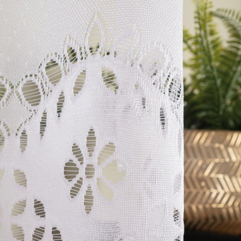 Firanka żakardowa, pasowa, wys. 150cm, kolor biały 018999/000/001/000150/1