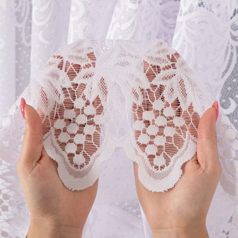 Firanka żakardowa, pasowa, wys. 170cm, kolor biały 018965/000/001/000170/1