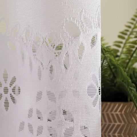 Firanka żakardowa, pasowa, wys. 170cm, kolor biały 018999/000/001/000170/1