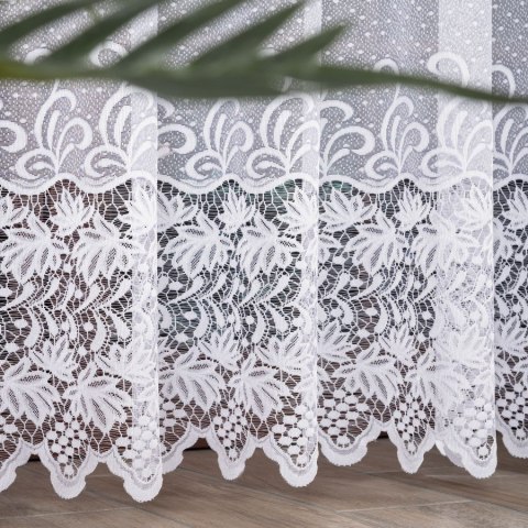 Firanka żakardowa, pasowa, wys. 250cm, kolor biały 018965/000/001/000250/1