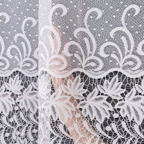 Firanka żakardowa, pasowa, wys. 250cm, kolor biały 018965/000/001/000250/1