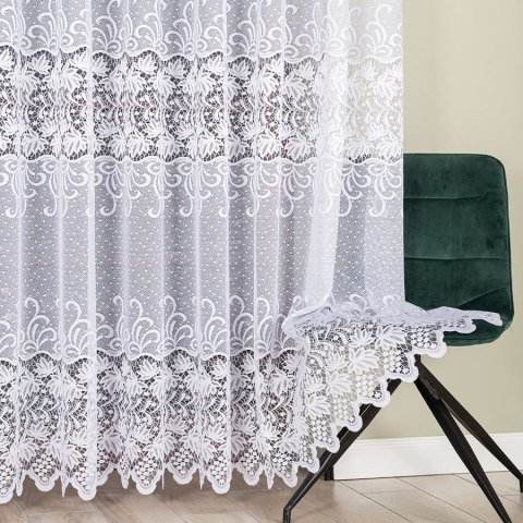 Firanka żakardowa, pasowa, wys. 250cm, kolor biały 018965/000/001/000250/1