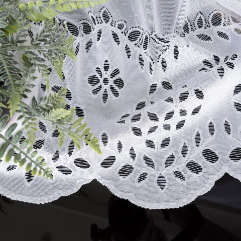 Firanka żakardowa, pasowa, wys. 250cm, kolor biały 018999/000/001/000250/1