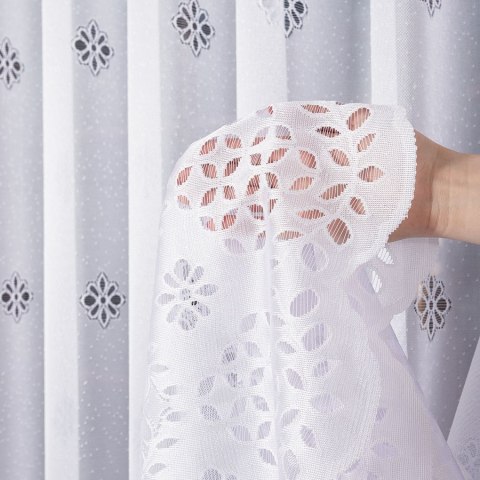 Firanka żakardowa, pasowa, wys. 250cm, kolor biały 018999/000/001/000250/1