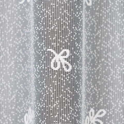 KAROLINA Zazdrostka żakardowa ze wzorem po całości, wys. 40cm, kolor biały 054160/000/001/000040/1