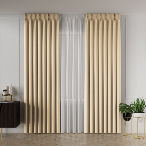 ALUNA Tkanina na zasłony, wys. 300cm, kolor 001 kremowy 318738/TDP/001/000300/1