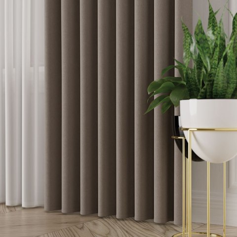 ALUNA Tkanina na zasłony, wys. 300cm, kolor 005 jasny brązowy 318738/TDP/005/000300/1
