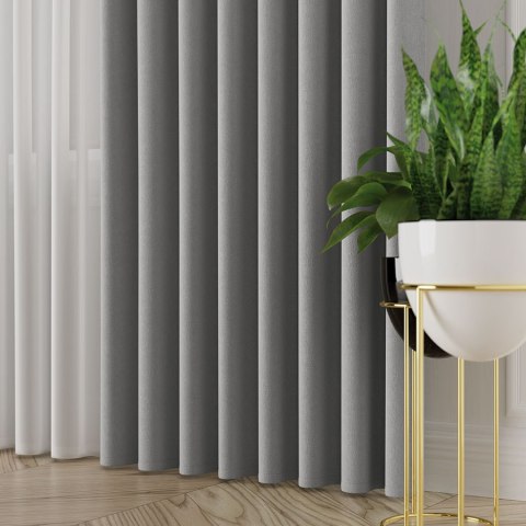 ALUNA Tkanina na zasłony, wys. 300cm, kolor 018 szary 318738/TDP/018/000300/1