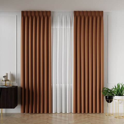 ALUNA Tkanina na zasłony, wys. 300cm, kolor 025 rdzawy 318738/TDP/025/000300/1