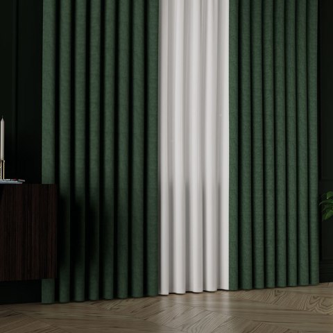 ALUNA Tkanina na zasłony, wys. 300cm, kolor 026 zielony 318738/TDP/026/000300/1