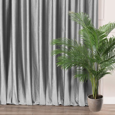 CHARLOTTA Tkanina na zasłony, wys. 300cm, kolor 011 jasny szary 374808/TDP/011/000300/1