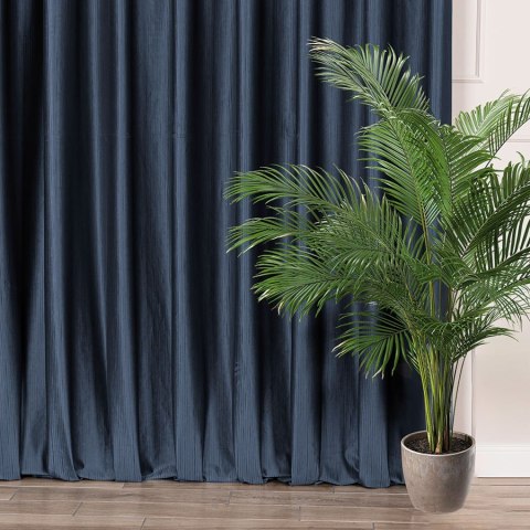 CHARLOTTA Tkanina na zasłony, wys. 300cm, kolor 031 granatowy 374808/TDP/031/000300/1