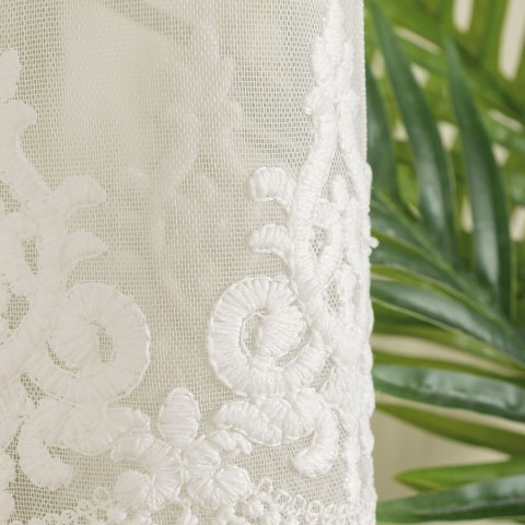 Firanka haftowana, wys. 160cm, kolor 012 kremowy 121490/768/012/000160/1