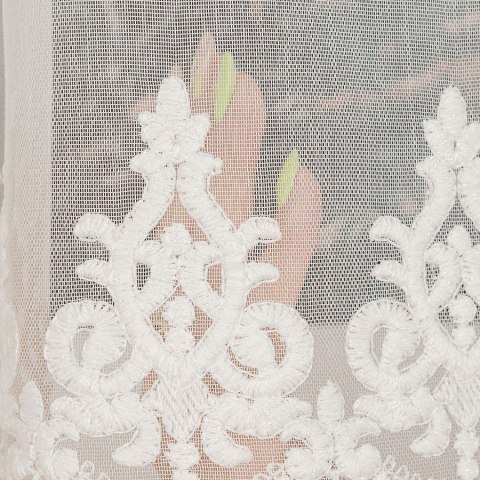 Firanka haftowana, wys. 160cm, kolor 012 kremowy 121490/768/012/000160/1