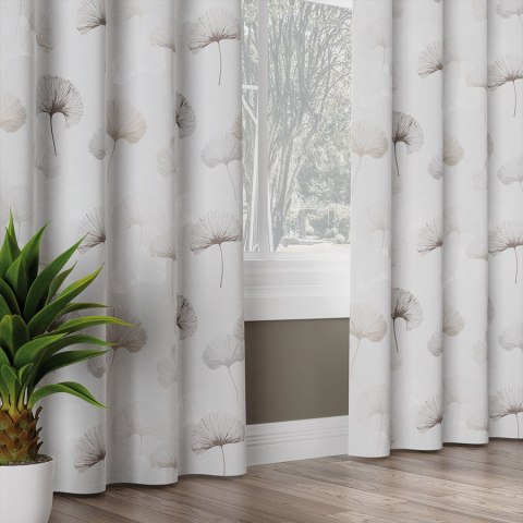 GINKO BILOBA Tkanina na zasłony NINA WODOODPORNA, szer. 160cm, kolor szaro-beżowy D00177/NIW/001/160000/1