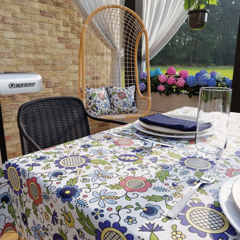 KASBI Tkanina na zasłony NINA WODOODPORNA, szer. 160cm, wielokolorowy D00179/NIW/001/160000/1