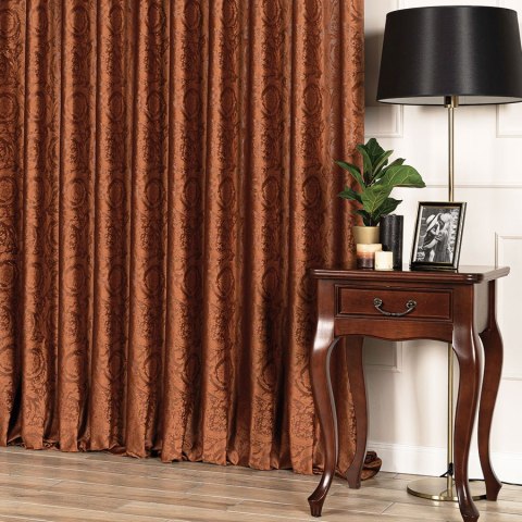 LARISA Tkanina na zasłony, wys. 300cm, kolor 016 rdzawy 374817/TDP/016/000300/1