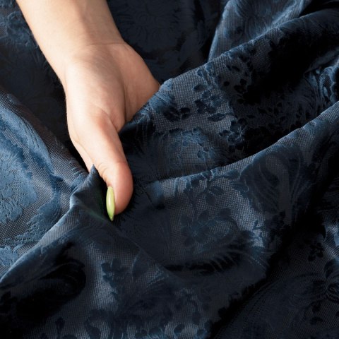 LARISA Tkanina na zasłony, wys. 300cm, kolor 028 ciemno niebieski 374817/TDP/028/000300/1