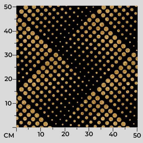 LUXE Tkanina na zasłony DIMOUT/BLACKOUT, wys.300cm, kolor czarny/złoty D00237/BLC/001/000300/1