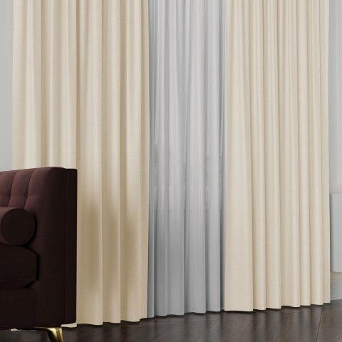 LUKRECJA Tkanina na zasłony, wys. 310cm, kolor 001 ecru 535008/TDP/001/000310/1