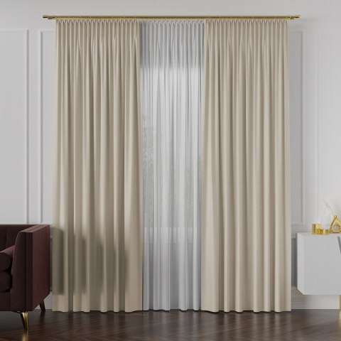 LUKRECJA Tkanina na zasłony, wys. 310cm, kolor 002 kremowy 535008/TDP/002/000310/1