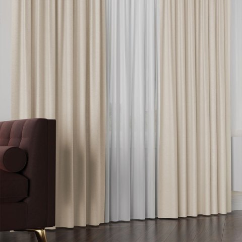 LUKRECJA Tkanina na zasłony, wys. 310cm, kolor 002 kremowy 535008/TDP/002/000310/1