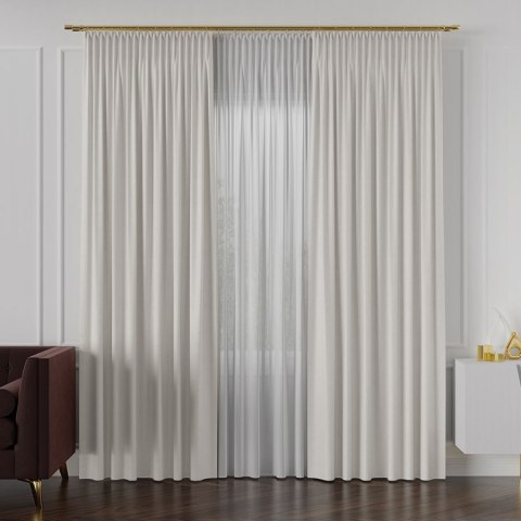 LUKRECJA Tkanina na zasłony, wys. 310cm, kolor 003 szarobeżowy 535008/TDP/003/000310/1