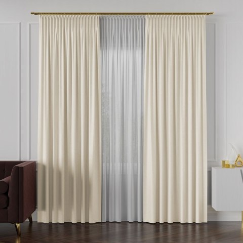 LUKRECJA Tkanina na zasłony, wys. 310cm, kolor 004 jasny beż 535008/TDP/004/000310/1