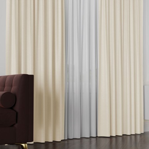 LUKRECJA Tkanina na zasłony, wys. 310cm, kolor 004 jasny beż 535008/TDP/004/000310/1