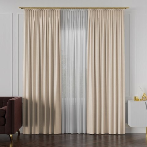 LUKRECJA Tkanina na zasłony, wys. 310cm, kolor 005 beżowy 535008/TDP/005/000310/1