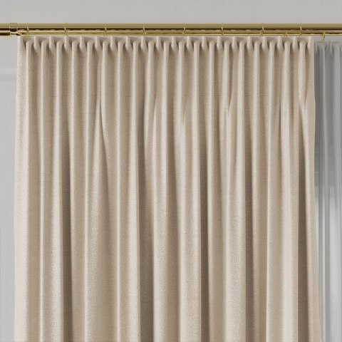 LUKRECJA Tkanina na zasłony, wys. 310cm, kolor 005 beżowy 535008/TDP/005/000310/1