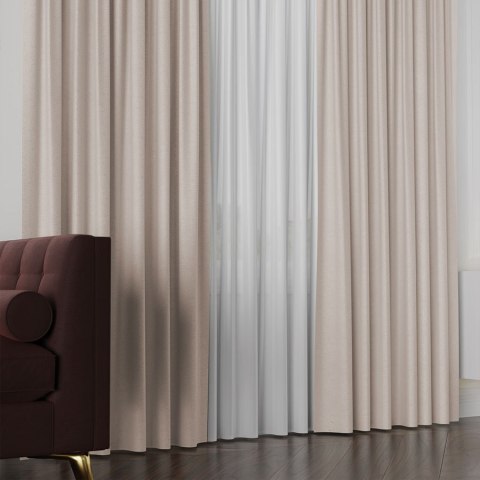 LUKRECJA Tkanina na zasłony, wys. 310cm, kolor 006 pastelowy beż 535008/TDP/006/000310/1