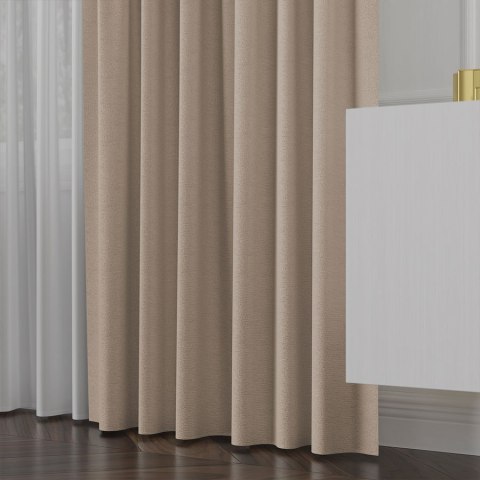 LUKRECJA Tkanina na zasłony, wys. 310cm, kolor 008 ciemny beż 535008/TDP/008/000310/1