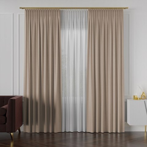 LUKRECJA Tkanina na zasłony, wys. 310cm, kolor 008 ciemny beż 535008/TDP/008/000310/1