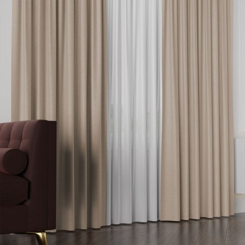 LUKRECJA Tkanina na zasłony, wys. 310cm, kolor 008 ciemny beż 535008/TDP/008/000310/1