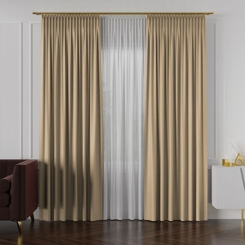 LUKRECJA Tkanina na zasłony, wys. 310cm, kolor 009 kawowy 535008/TDP/009/000310/1