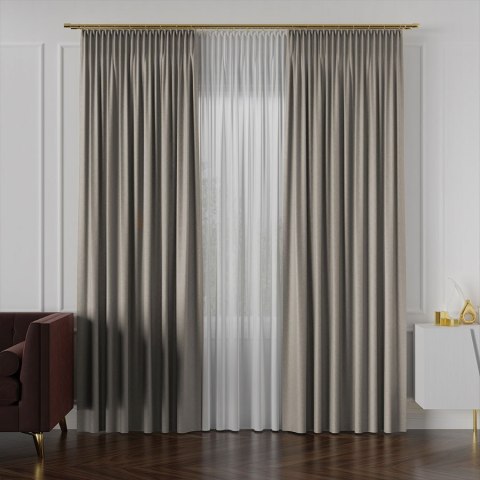 LUKRECJA Tkanina na zasłony, wys. 310cm, kolor 011 pastelowy szary 535008/TDP/011/000310/1