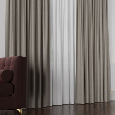 LUKRECJA Tkanina na zasłony, wys. 310cm, kolor 011 pastelowy szary 535008/TDP/011/000310/1