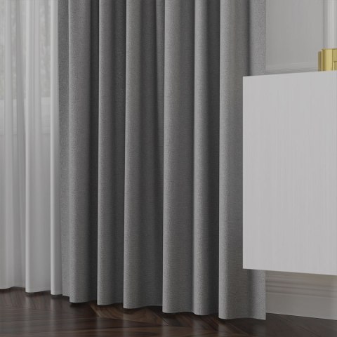 LUKRECJA Tkanina na zasłony, wys. 310cm, kolor 012 jasny szary 535008/TDP/012/000310/1