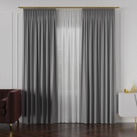 LUKRECJA Tkanina na zasłony, wys. 310cm, kolor 012 jasny szary 535008/TDP/012/000310/1