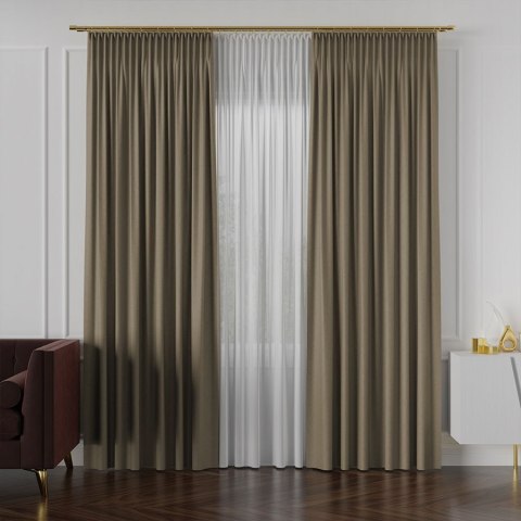 LUKRECJA Tkanina na zasłony, wys. 310cm, kolor 013 ciepły ciemny szary 535008/TDP/013/000310/1