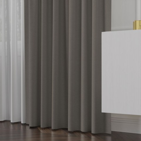 LUKRECJA Tkanina na zasłony, wys. 310cm, kolor 016 szarobrązowy 535008/TDP/016/000310/1