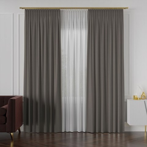 LUKRECJA Tkanina na zasłony, wys. 310cm, kolor 016 szarobrązowy 535008/TDP/016/000310/1