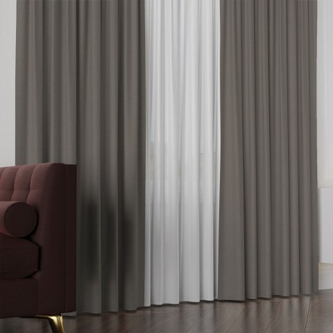 LUKRECJA Tkanina na zasłony, wys. 310cm, kolor 016 szarobrązowy 535008/TDP/016/000310/1