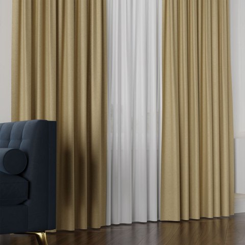 LUKRECJA Tkanina na zasłony, wys. 310cm, kolor 017 karmelowy 535008/TDP/017/000310/1