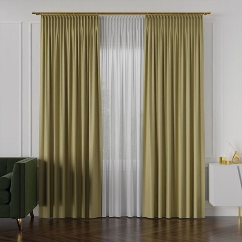 LUKRECJA Tkanina na zasłony, wys. 310cm, kolor 018 szałwiowy 535008/TDP/018/000310/1